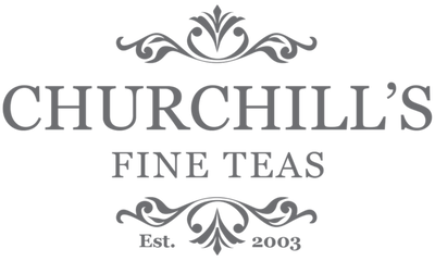 Churchill's Fine Teas Logo Established 2003 to Serve Premium Loose Leaf Teas