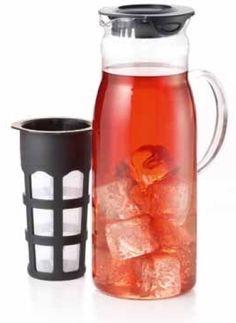 Glass Iced Tea Maker 40 oz with Nylon Strainer