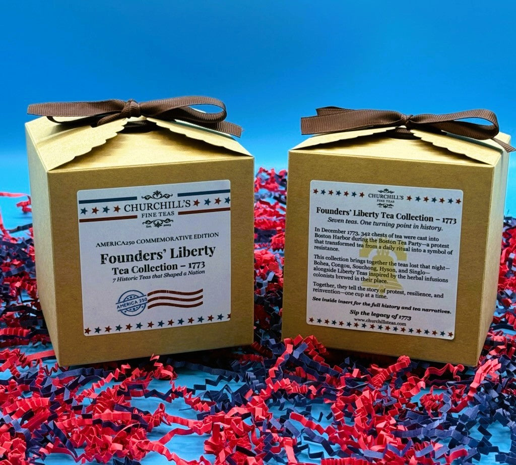 Founders Liberty Tea Collection 1773 historical tea gift set inspired by the Boston Tea Party and Liberty Tea blends