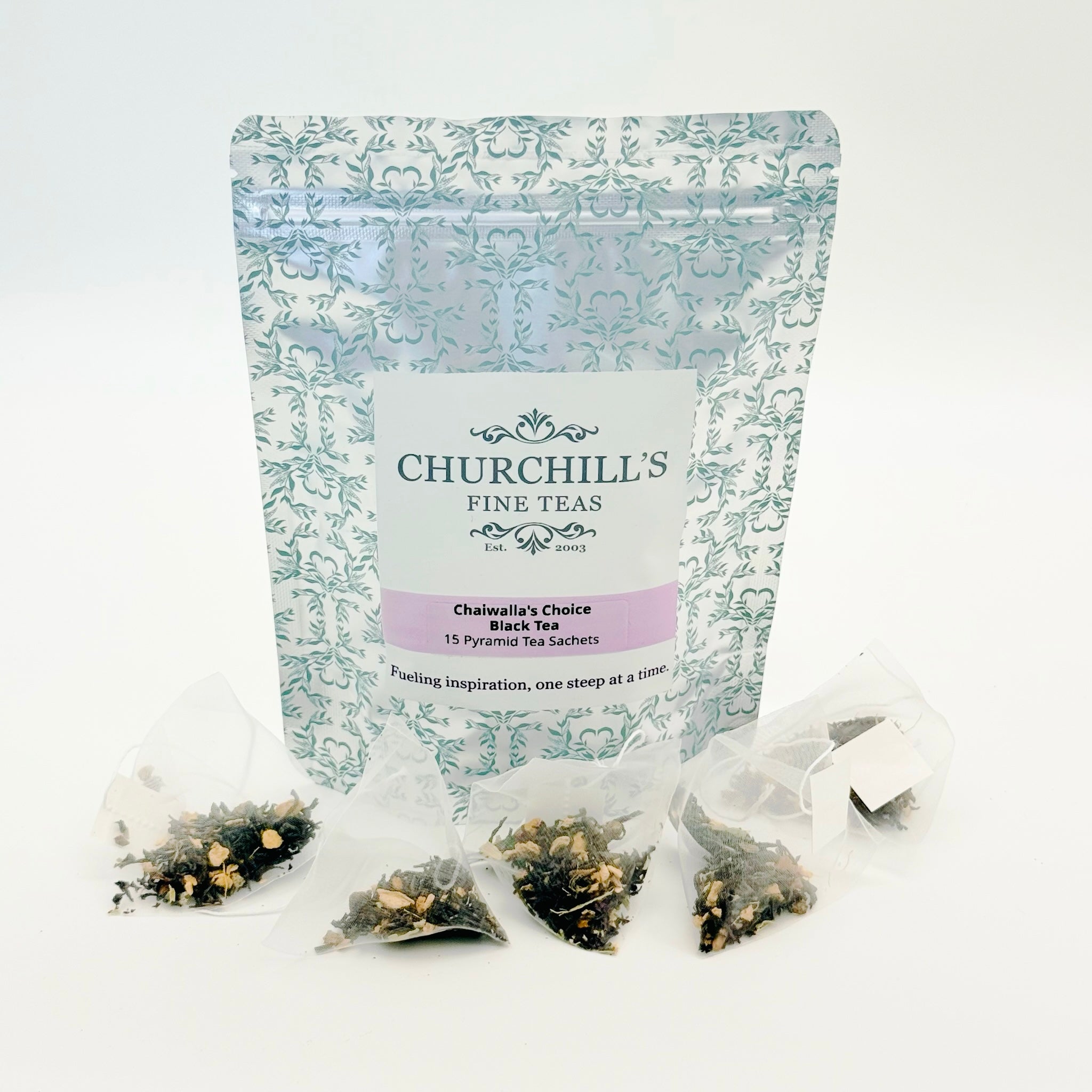 Chaiwalla's Choice Black Tea 15 Ct. Pyramid Tea Sachet Pouch