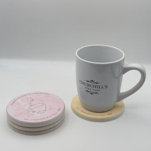 Churchill's Fine Teas Moisture Absorbing Coaster Set (4 pcs)