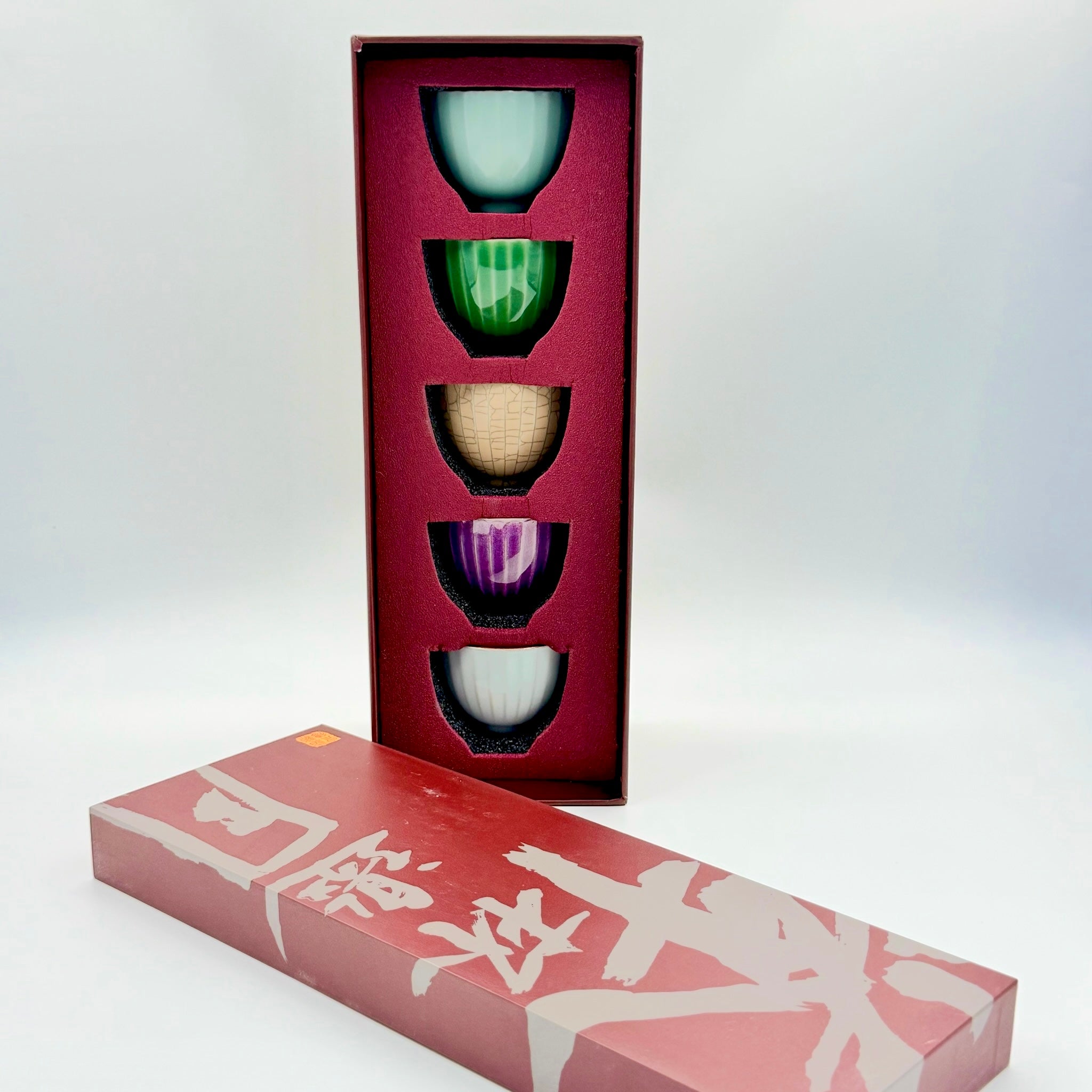 Five Great Kilns – Invite the Moon Ceramic Tea Tasting Cup Gift Set