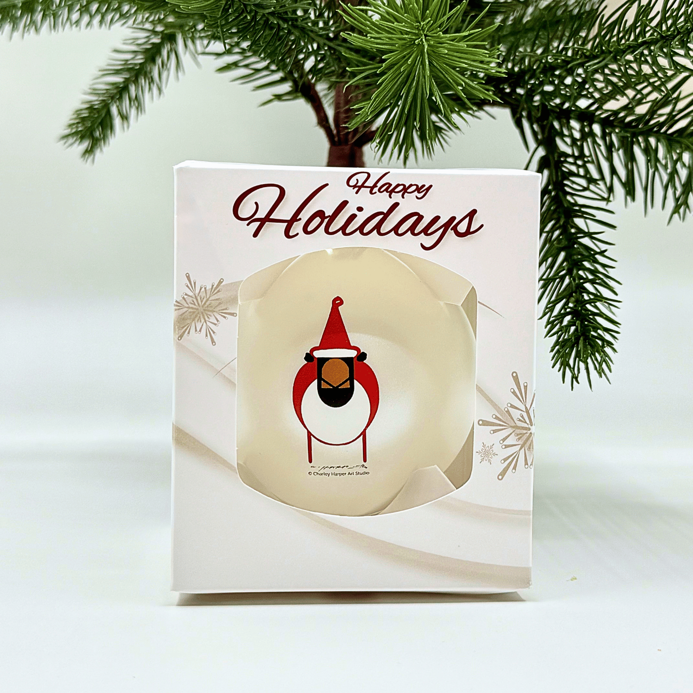 Limited edition: Cardinal Claus Glass Ornament (newly released adaptation)