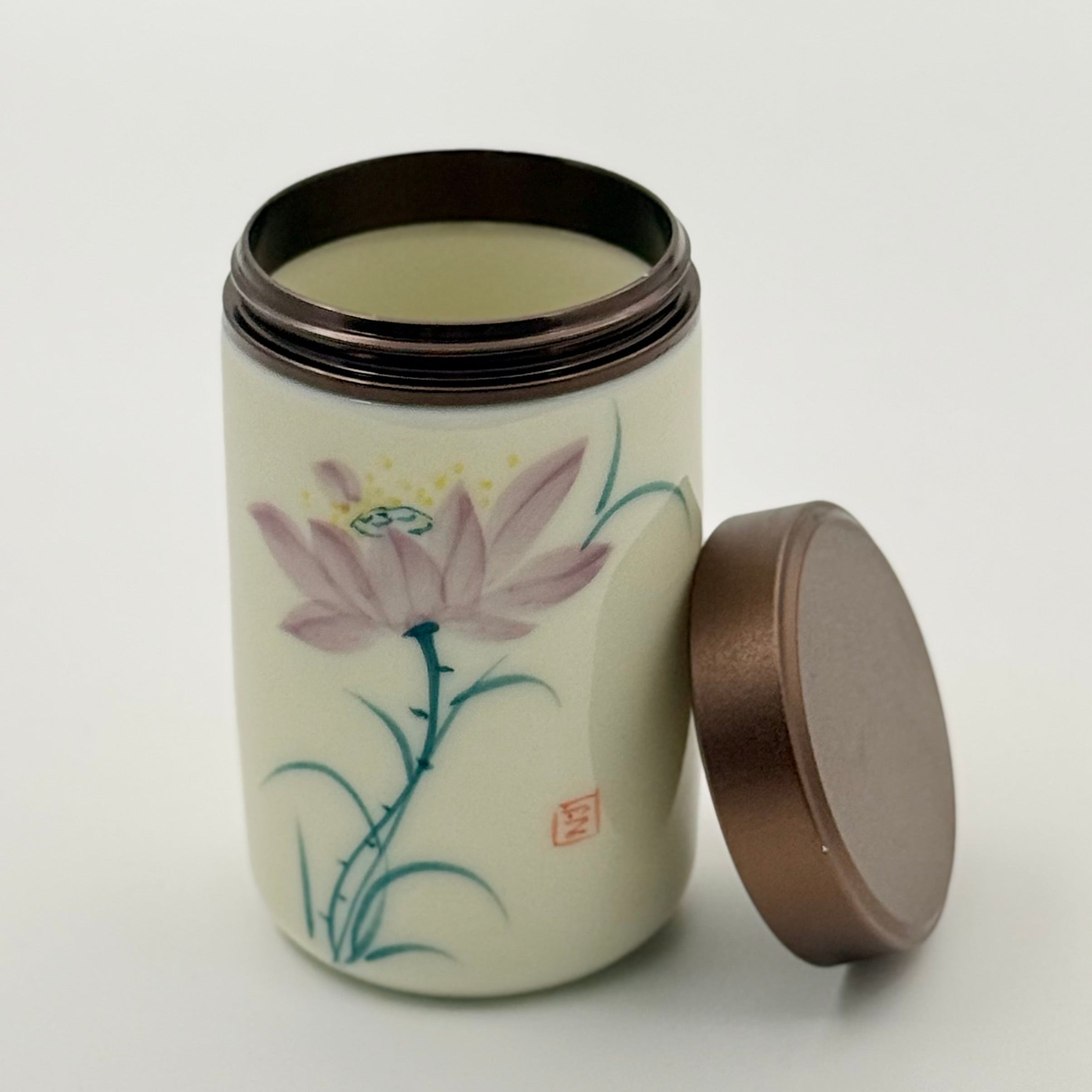 Ceramic Travel Tea Storage Canister with Twist Lid – 0.5 oz