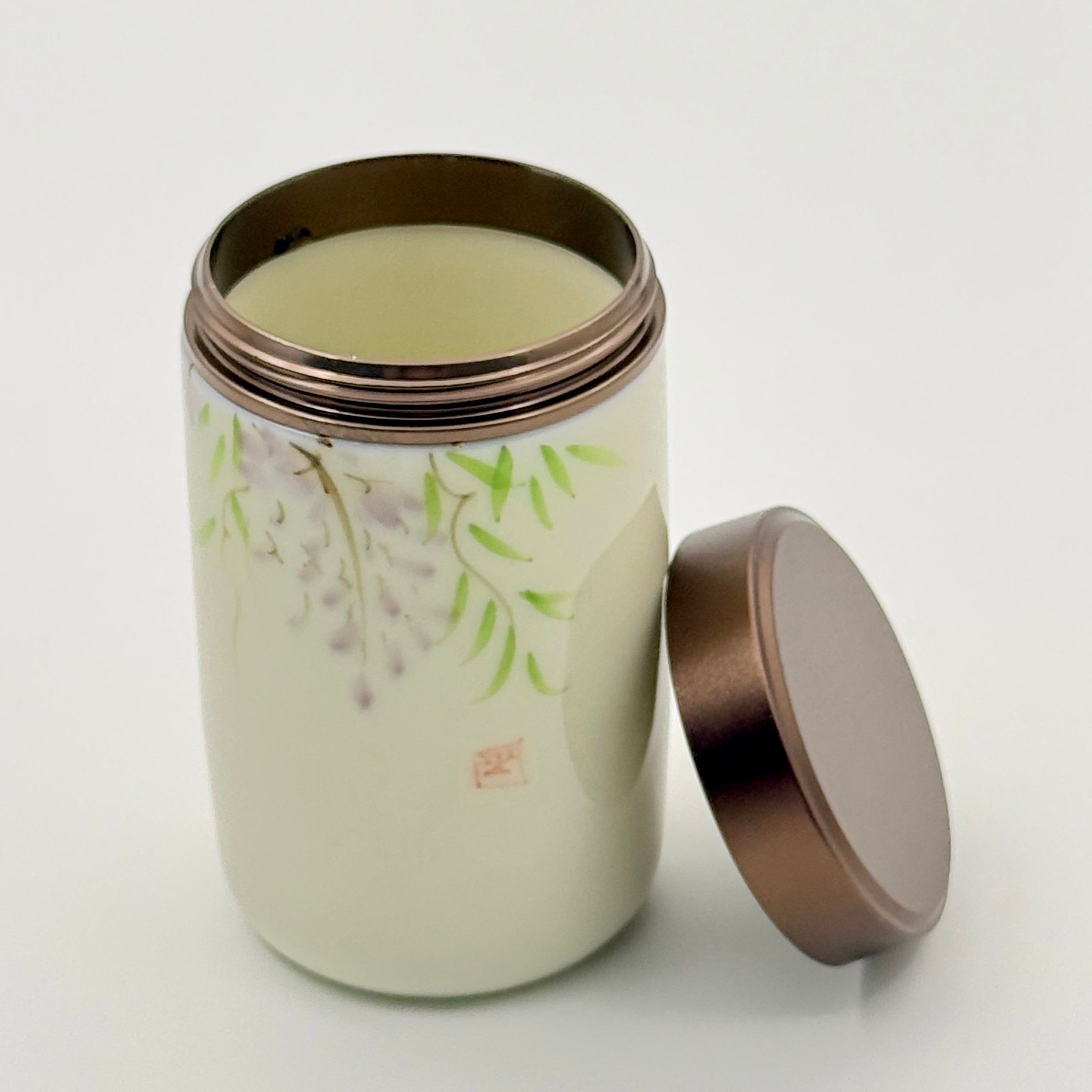 Ceramic Travel Tea Storage Canister with Twist Lid – 0.5 oz
