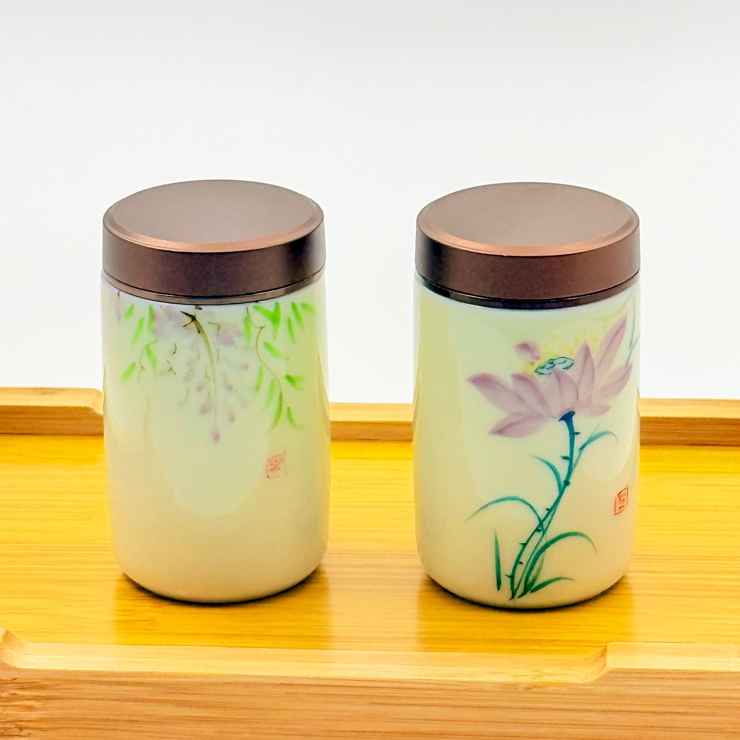 Ceramic Travel Tea Storage Canister with Twist Lid – 0.5 oz