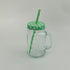 Glass Iced Tea Mason Jar Mugs with Straw
