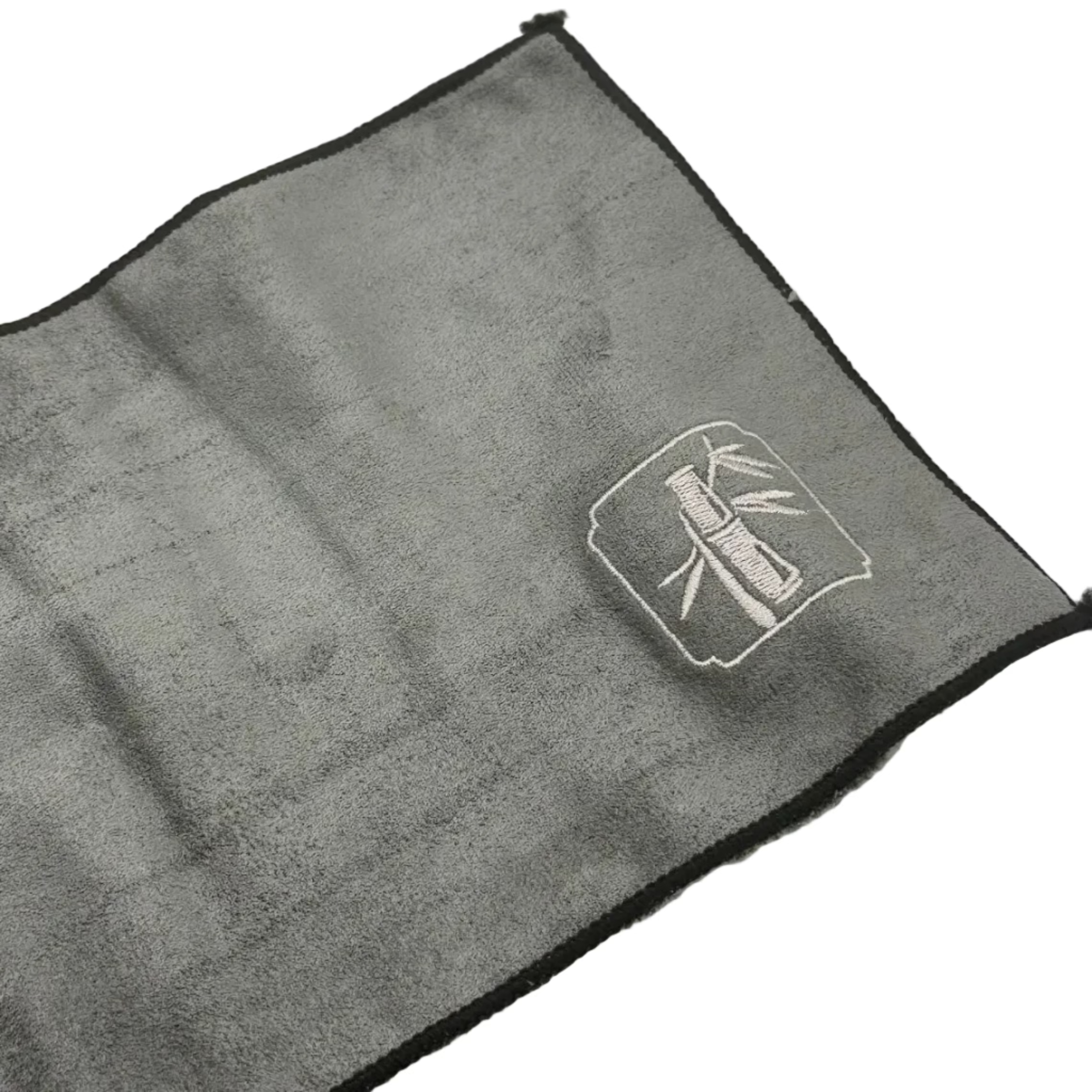 Embroidered Double-Sided Faux Suede Tea Towel – Soft, Absorbent Plush Fabric