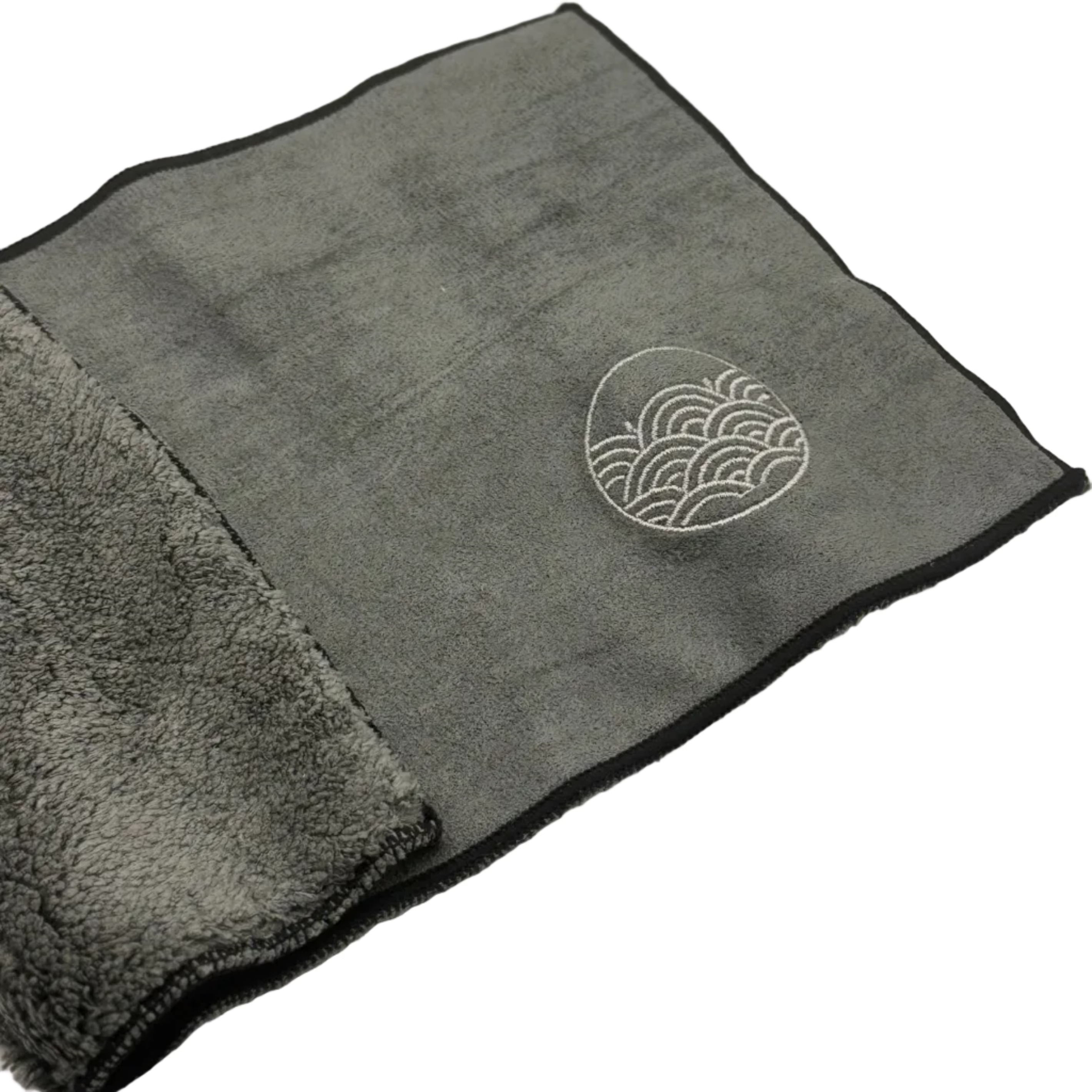 Embroidered Double-Sided Faux Suede Tea Towel – Soft, Absorbent Plush Fabric