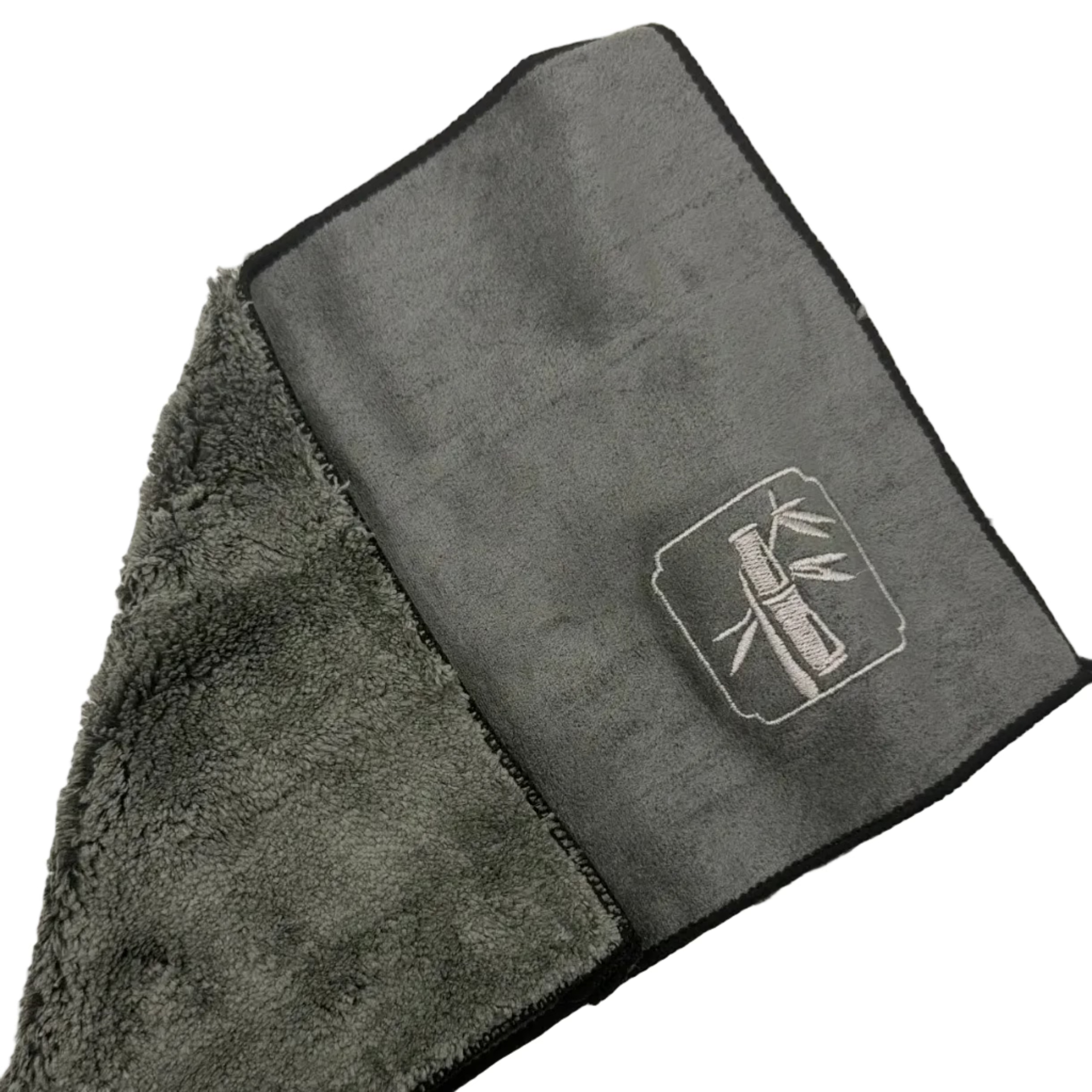 Embroidered Double-Sided Faux Suede Tea Towel – Soft, Absorbent Plush Fabric