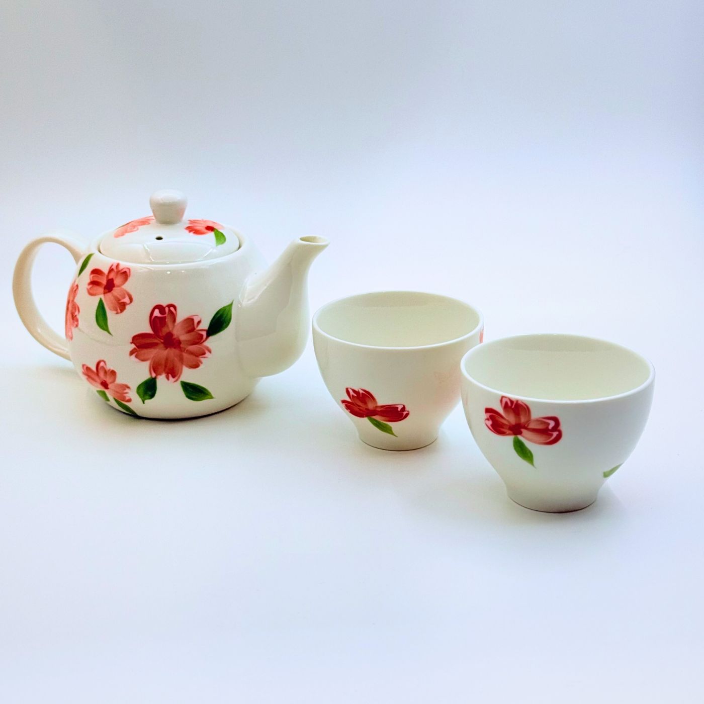 Japanese Style Hand-painted Ceramic Tea Set with Infuser