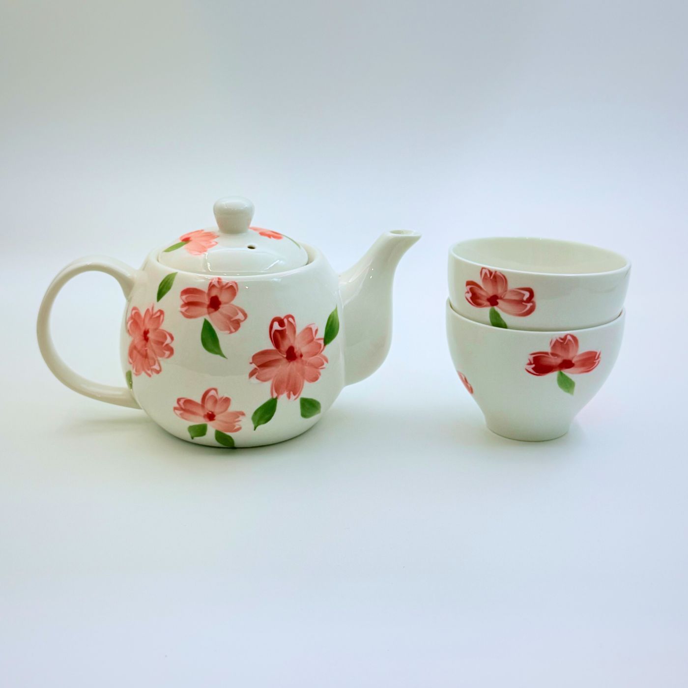 Japanese Style Hand-painted Ceramic Tea Set with Infuser