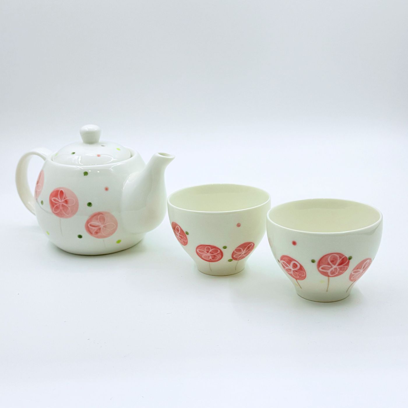 Japanese Style Hand-painted Ceramic Tea Set with Infuser