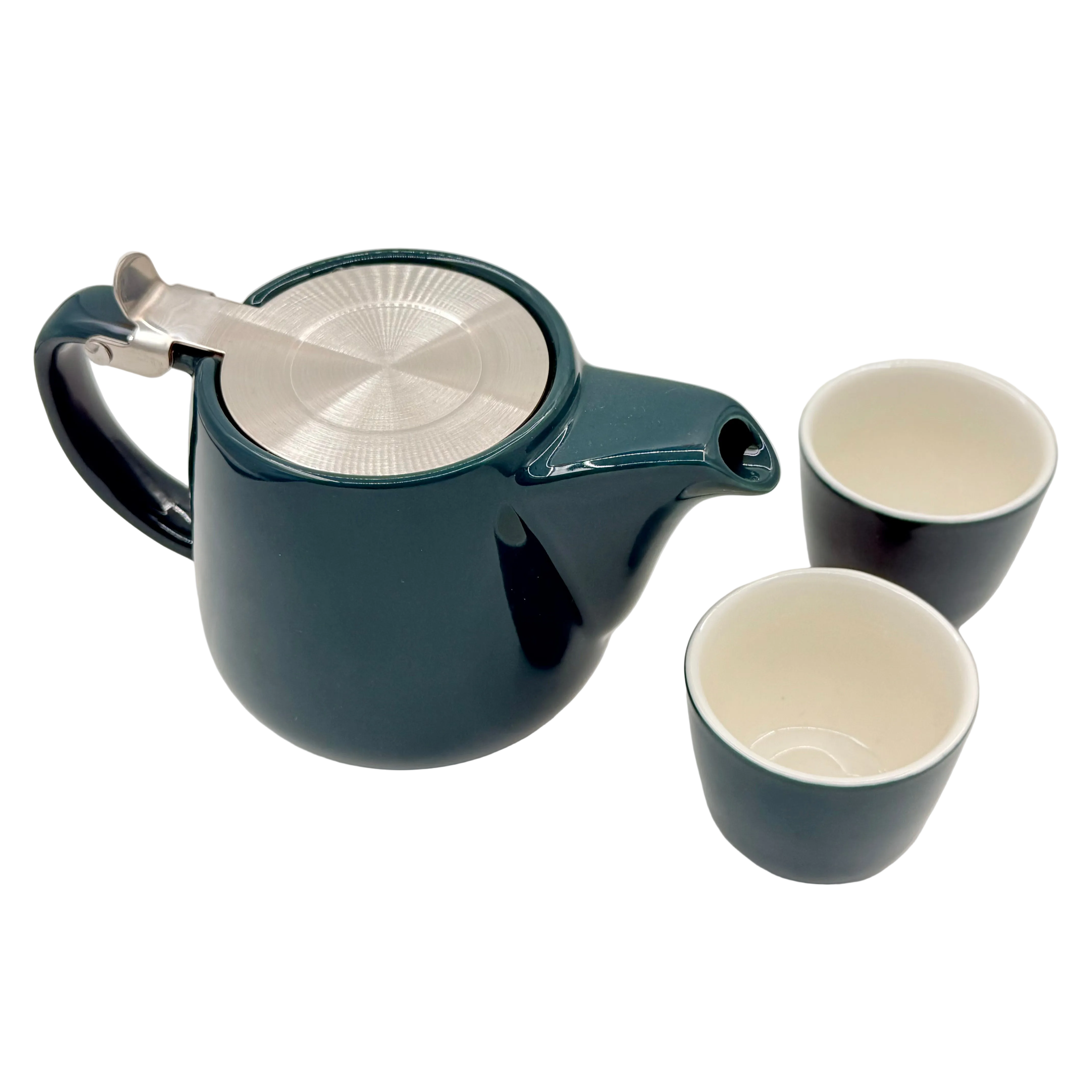 Modern Ceramic Teapot with Infuser & Hinged Lid – 16 oz