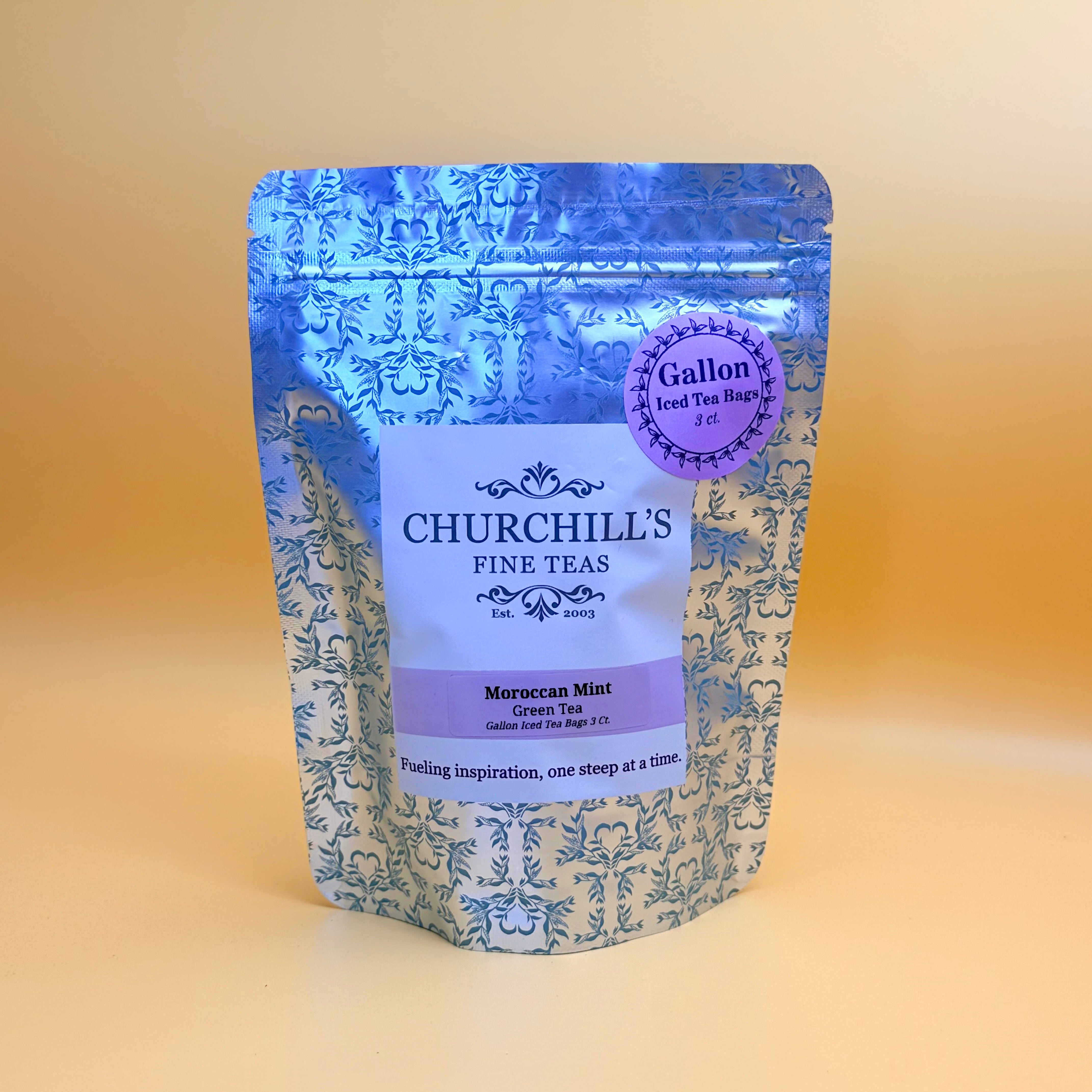 Moroccan Mint Green Tea | 3 Ct. Gallon Iced Tea Bag Pouch