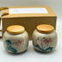 Ceramic Travel Tea Container Set with Bamboo Lids 1-1.5 oz
