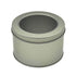 Round Tea Tin with Window Lid 2-3 oz - Silver