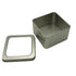 Square Tea Tin with Window Lid 2-3oz - Silver