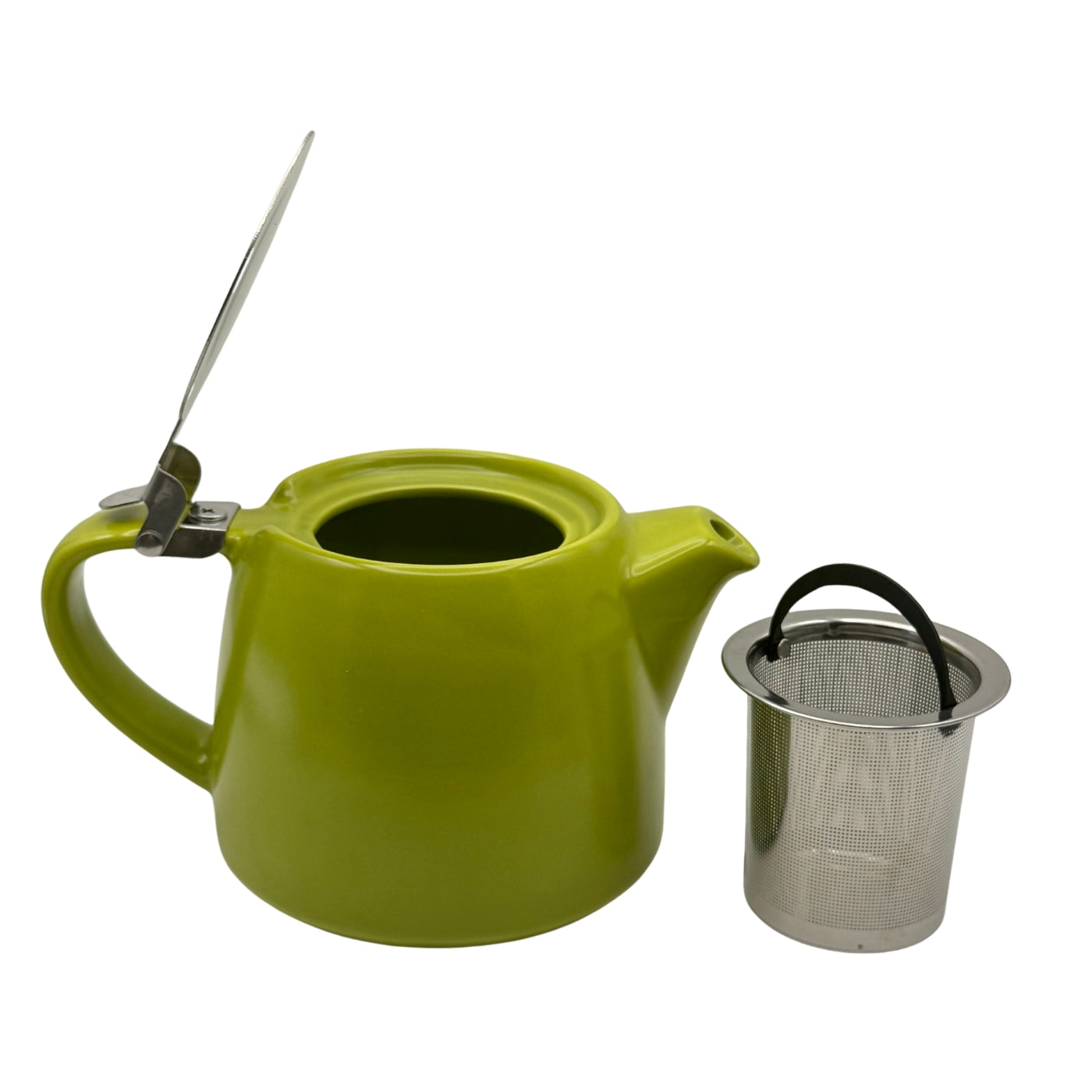 Ceramic Teapot with Infuser and Hinged-Lid 16oz
