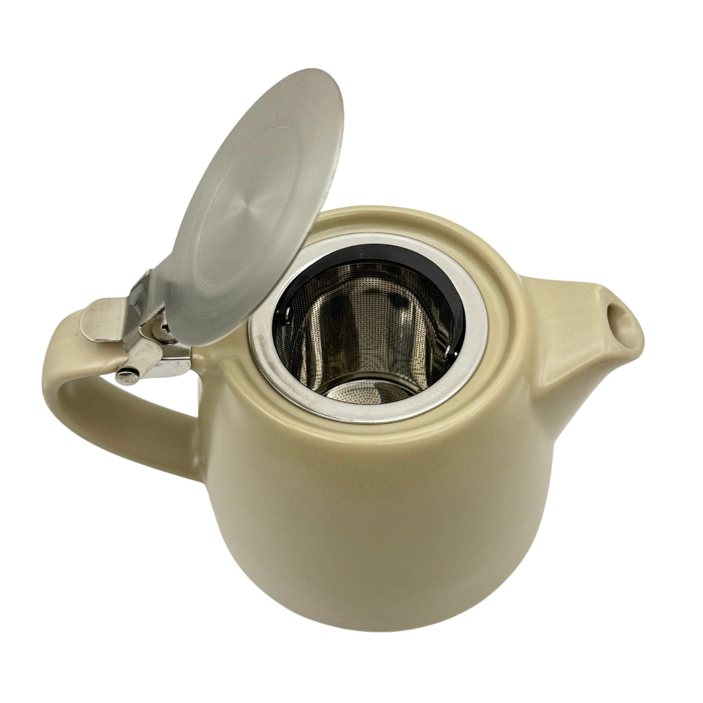 Ceramic Teapot with Infuser and Hinged-Lid 16oz