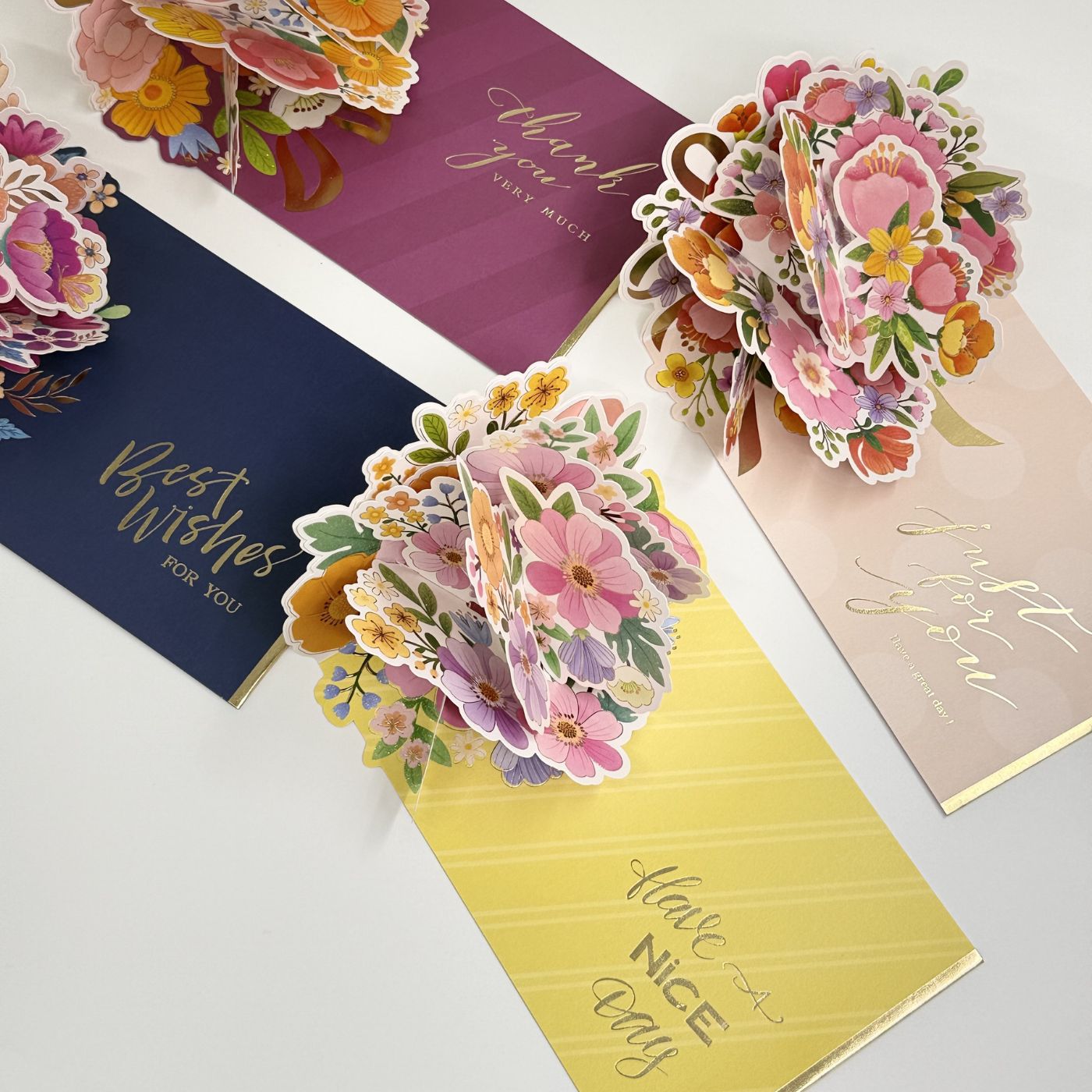 3D Floral Greeting Card – Assorted Dimensional Stationery Card