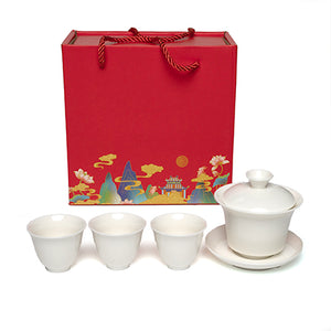 Gong Fu Gaiwan Porcelain Tea Set