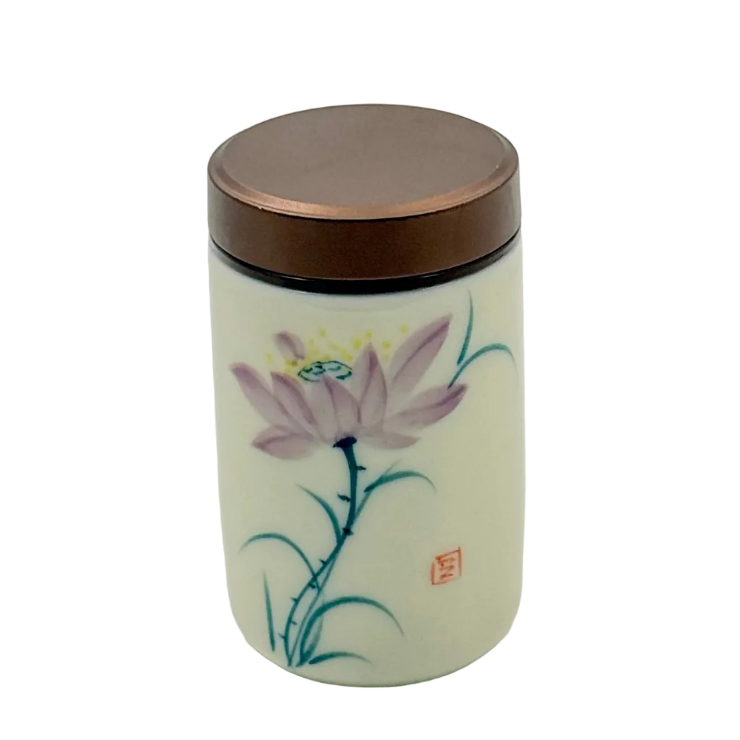 Ceramic Travel Tea Storage Canister with Twist Lid – 0.5 oz