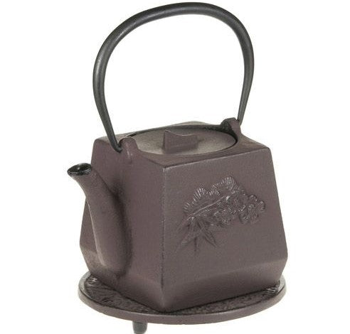 Cast Iron Teapot and Trivet Square