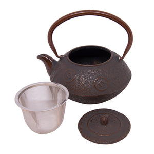 Cast Iron Teapot Black Burgundy - Japan