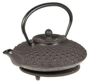 Cast Iron Teapot and Trivet - Studs